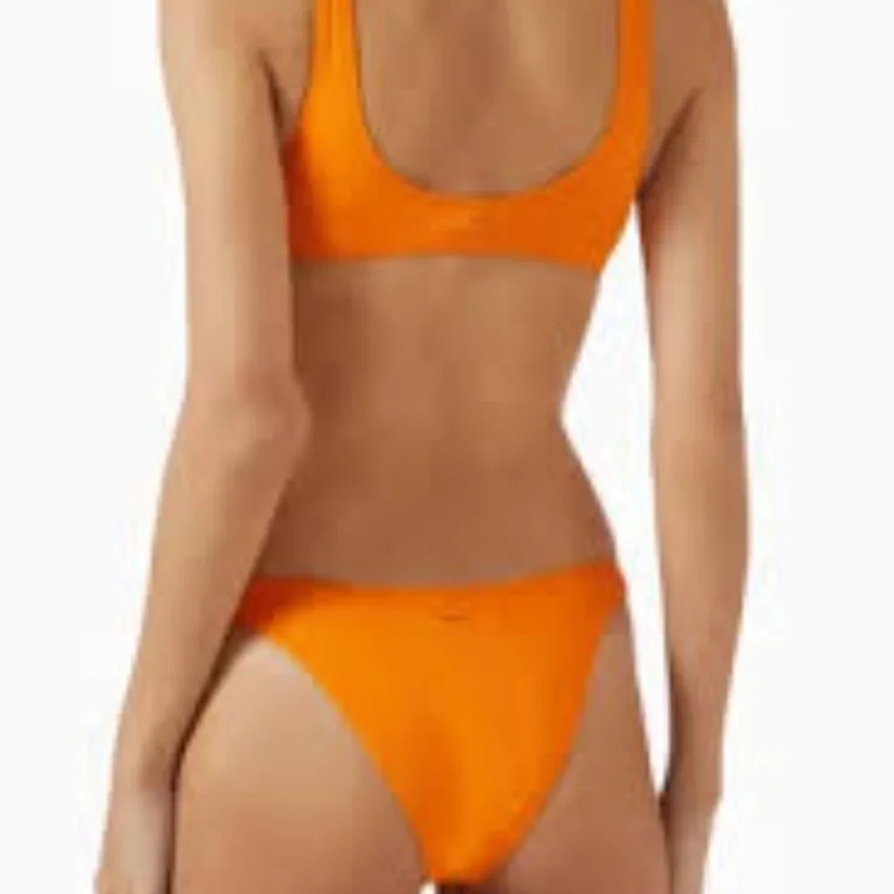 SKIMS Tangerine Bikini Set Top S Bottom M Bright Orange Swim NWT